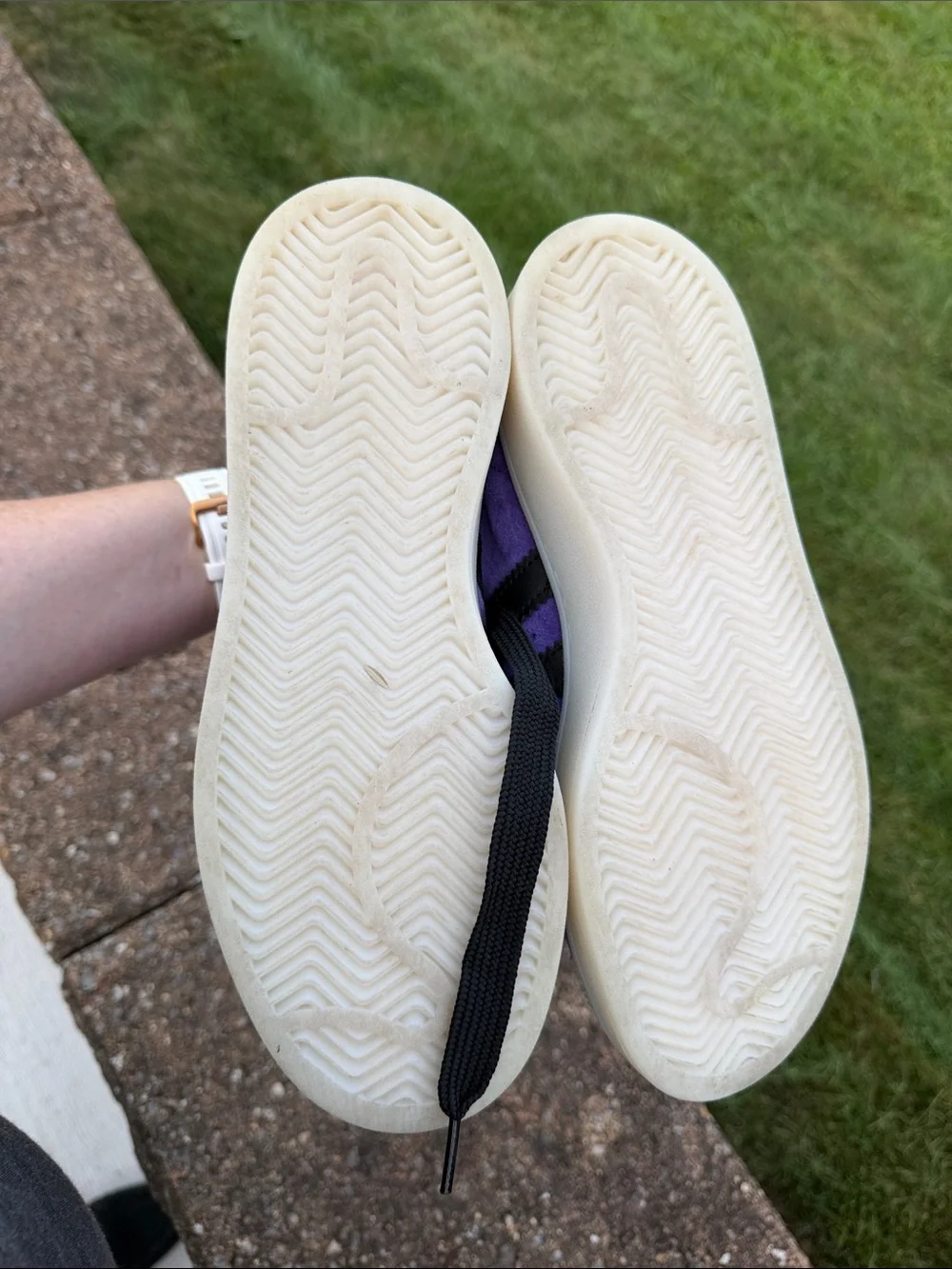 adidas Purple Suede campus Sneakers with Black Stripes